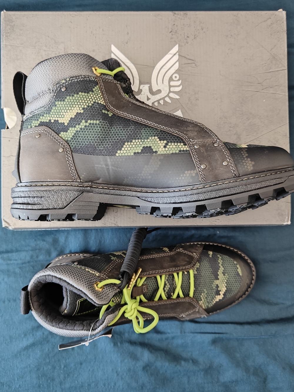 Wolverine Halo UNSC Spartan Themed Limited Edition Lthr Green Camo Boots -10.5US